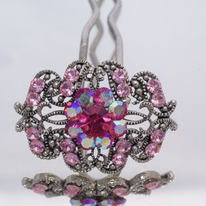 Roze Jeweled reproductie van Victoriaanse Hairclip
