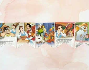 BEAUTY and the BEAST book page banner decoration Disney