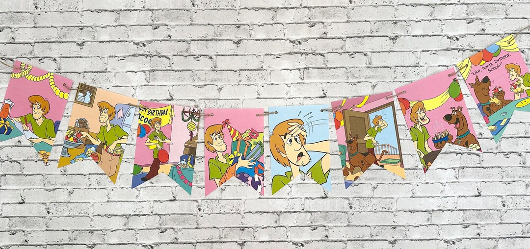 Scooby Doo the Birthday Party Book Page Banner 80s Party Decor ...