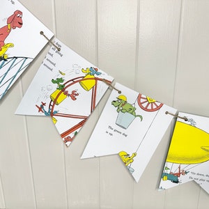 GO DOG GO book page banner garland bunting decoration dogs party decor image 7