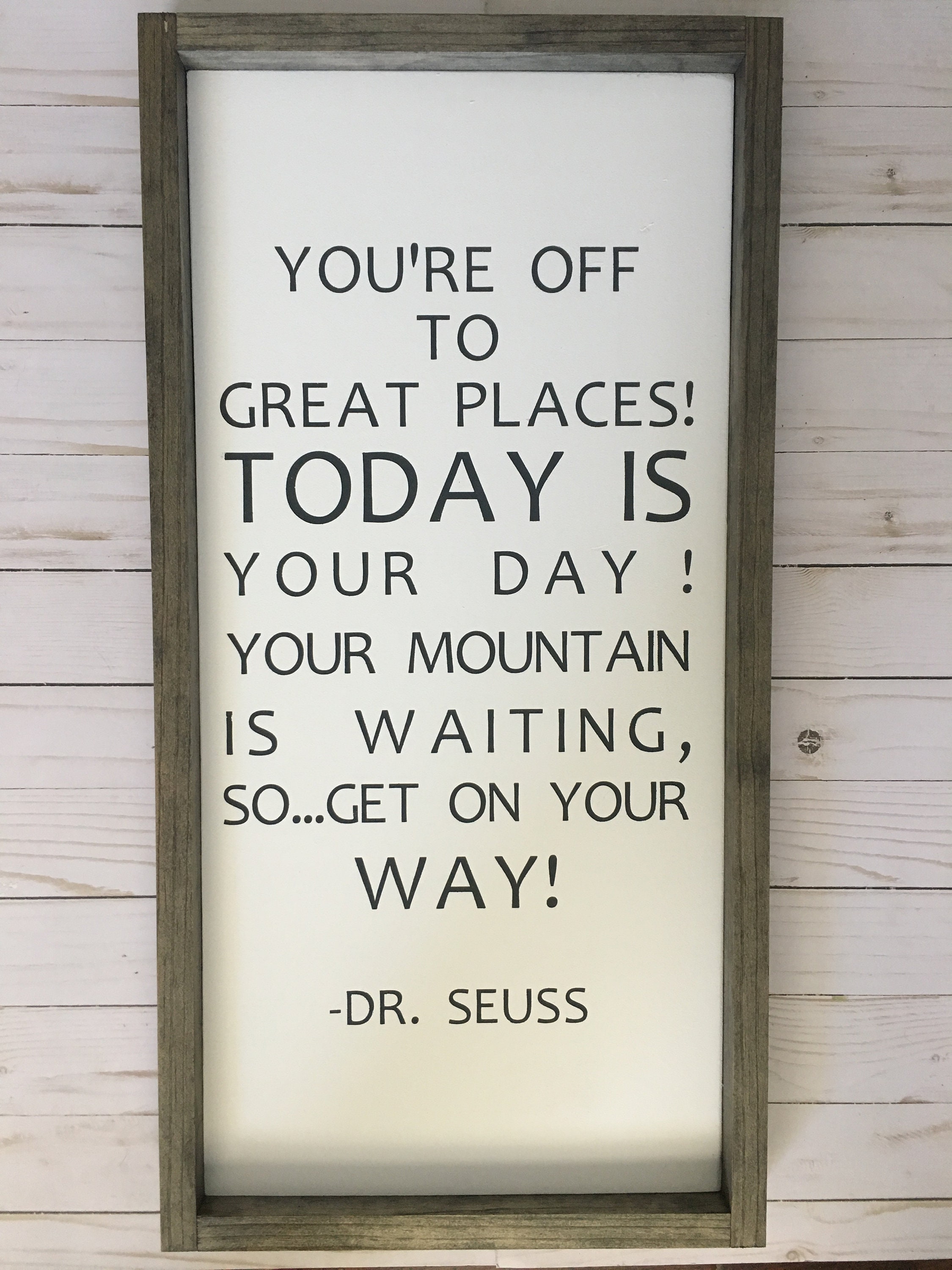 Oh The PLACES YOU'LL Go Dr Seuss wood sign decoration | Etsy