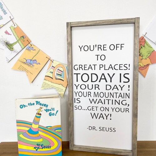 Oh the Places You'll Go Dr Seuss Wall Art Dr Seuss - Etsy