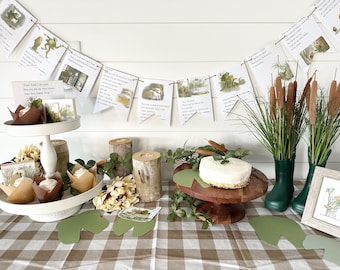 Frog and Toad book page banner bunting garland baby shower birthday party nursery decor decoration