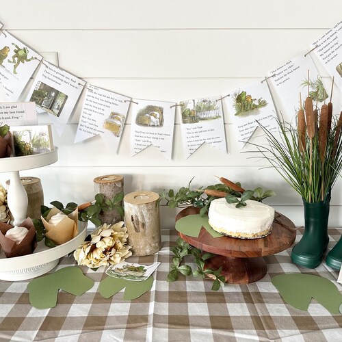 Frog Happy Birthday Banner & Garland - Gold Glitter Birthday Decor For Frog Themed Parties & Baby Showers - View #4