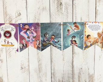 COCO book page banner bunting garland birthday party decor decoration art Disney