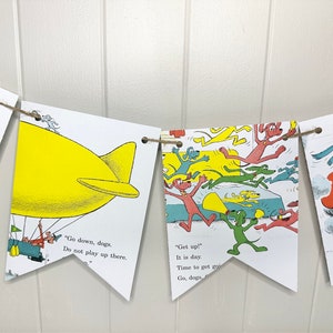 GO DOG GO book page banner garland bunting decoration dogs party decor image 8