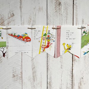 GO DOG GO book page banner garland bunting decoration dogs party decor image 3