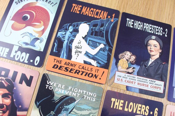 WW2 Propaganda Poster Tarot Deck: Full Color "Poker Size" Cards