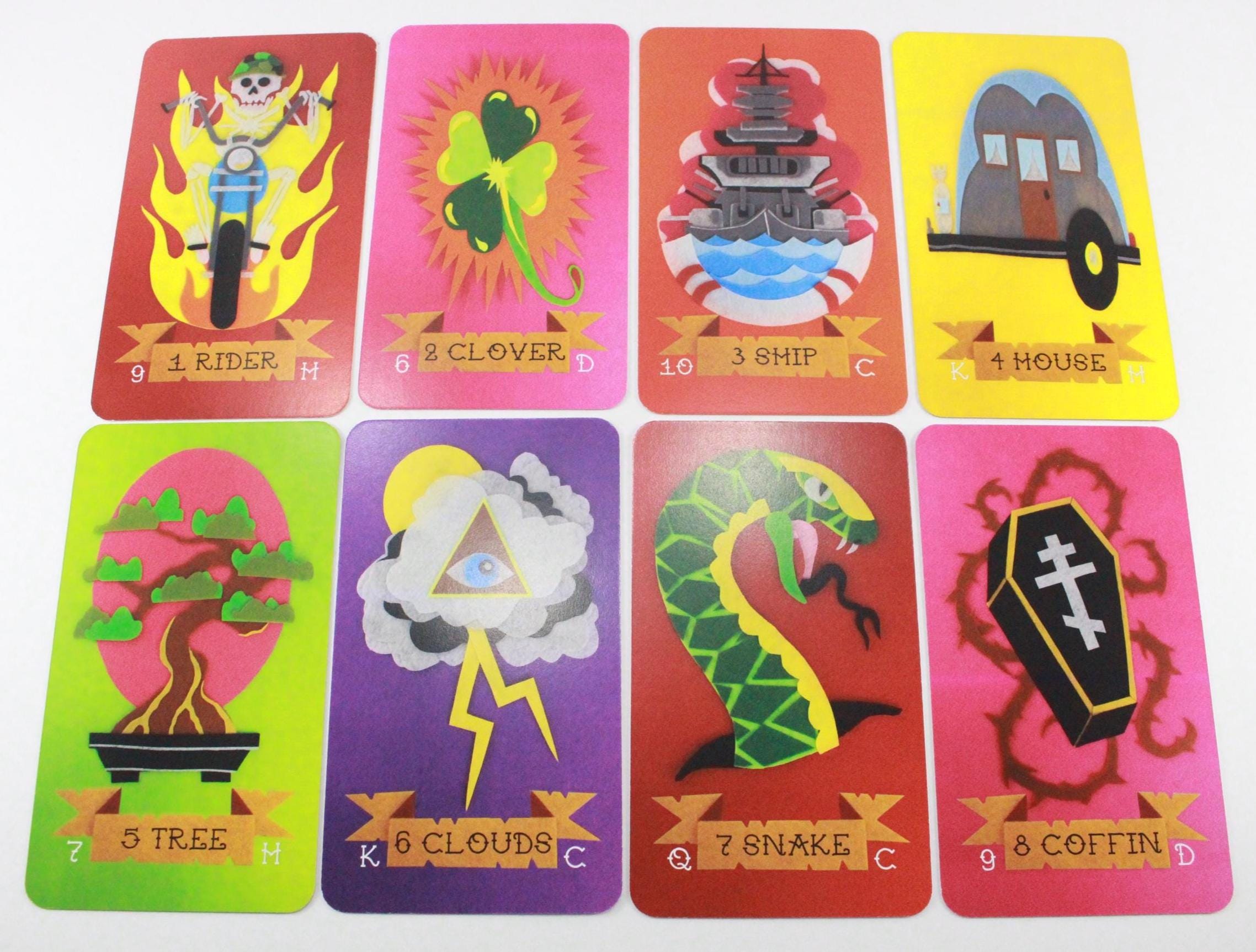 Felt Lenormand Deck - 36 Cards on 