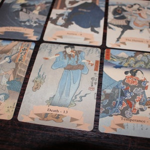 Japanese Tarot Card Deck  - 78 Cards Major and Minor Arcana - Created with 300 Year Old Images &quot;Small&quot; Poker Sized Deck Version