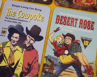 Western Oracle Cards : Cowboy Comic Book Art, Daily Guidance Deck  "Full Size" like Tarot