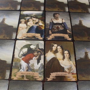 Fine Art Tarot Card Deck - 78 Cards Major and Minor Arcana - Full Color Images &quot;Small&quot; Poker Sized Deck Version