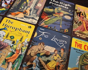 Horror Tarot Card Deck: Golden Age Comic Book Art - Second Edition "Small" Poker Size