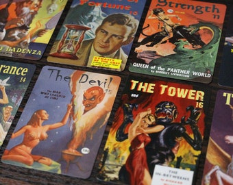 Pulp Fantasy Tarot Deck - 1940s Magazine Art, 78 Cards  "Small" Poker Sized