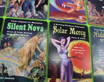Pulp Fantasy Oracle Cards: Vintage Magazine Art, Daily Guidance Similar to Tarot "Poker Size"