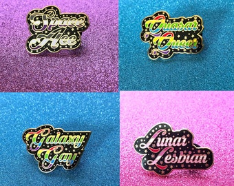 Pride in Space Enamel Pins