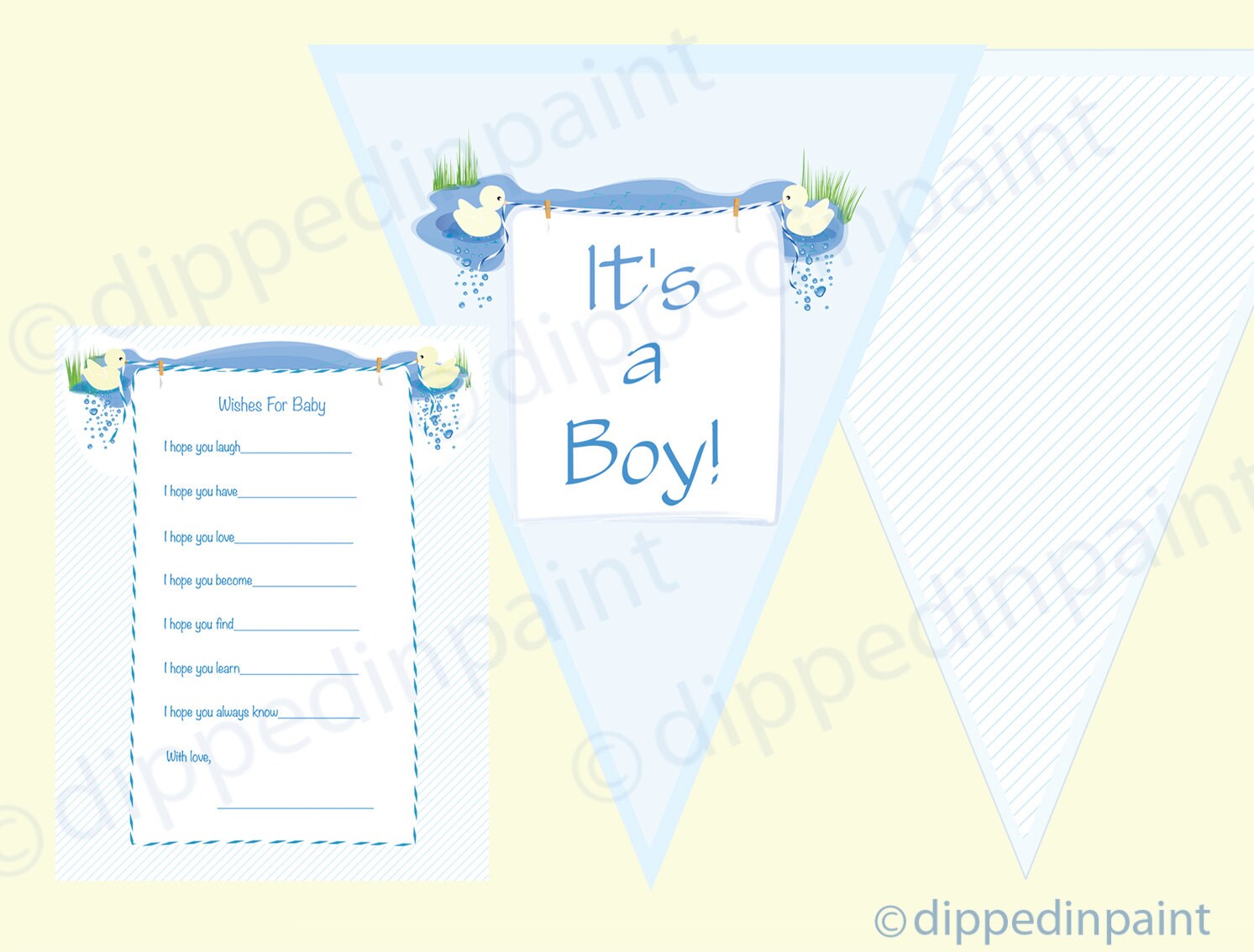 Baby Shower Its A Boy Banner Digital Duck Printable - Etsy