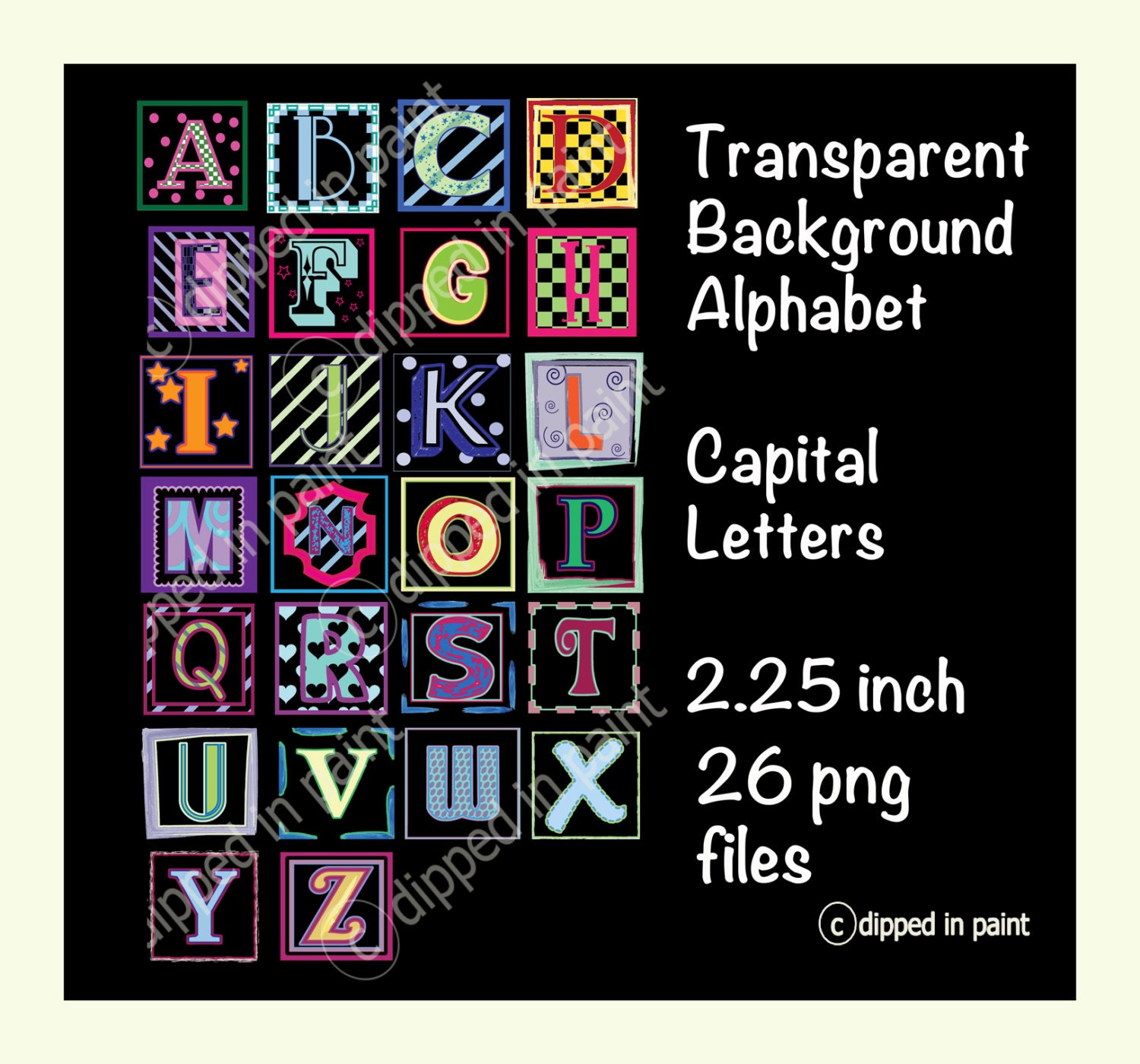 Baby Block Alphabet Letters PNG 2.25 Uppercase Etsy