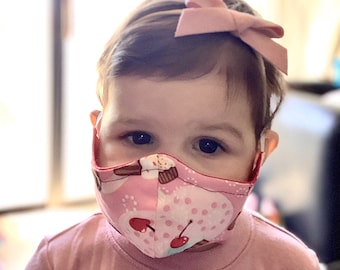 Reversible Cotton Face Mask with Filter Pocket: Washable Face Covering