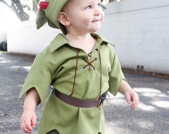 Peter Pan toddler costume,  Robin Hood Costume, Fairytale Costume SZ 12mo, 18mo, & 2T-4T Adorable  Costume, for Toddlers