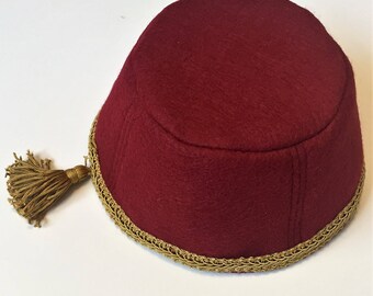 Aladdin Cranberry Red Tarboush Hat Fez 
