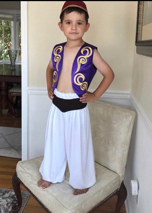 Fancy Purple Aladdin Vest, Kids Costume, Purple Reversible Vest for Boys  and Girls 