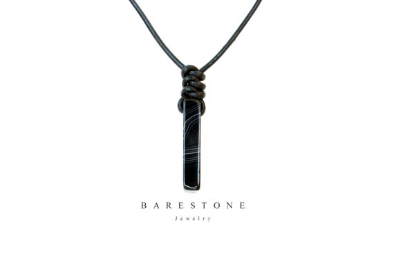 black onyx crystal necklace