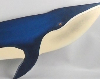 18 inch Blue Whale made from recycled wood 1/4 inch thick