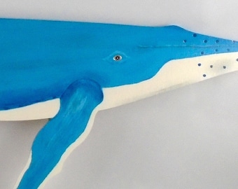 18 inch Humpback Whale made from recycled wood 1/4 inch thick