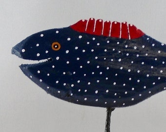 Small Driftwood fish on driftwood base