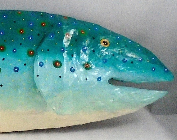 Folk Art fish - recycled paper! 18 inches