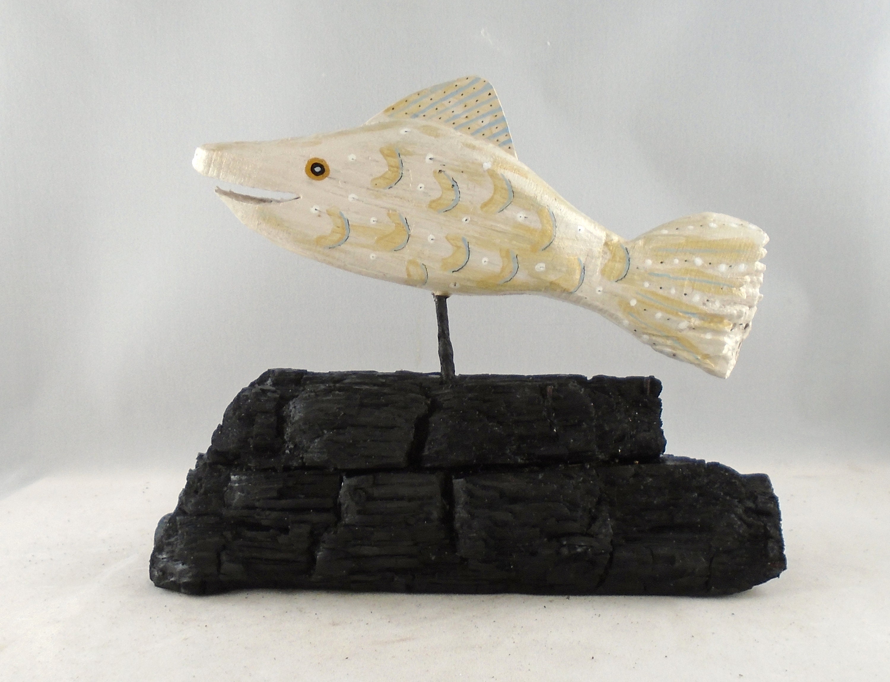 Small Driftwood fish on driftwood base