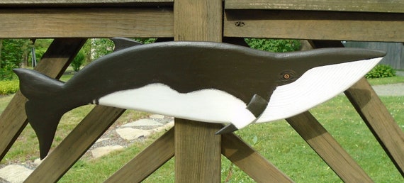 Minke Whale! Folk Art Recycled wood 18 inches