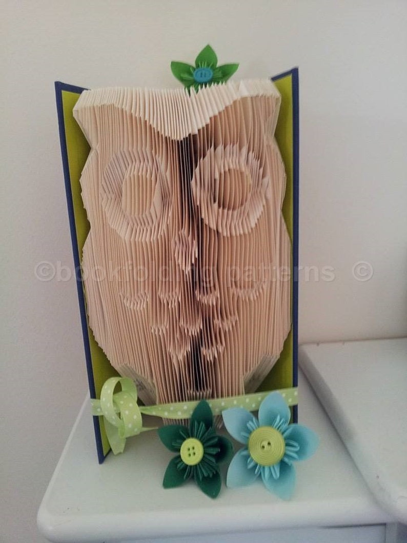 Owl book folding pattern image 5