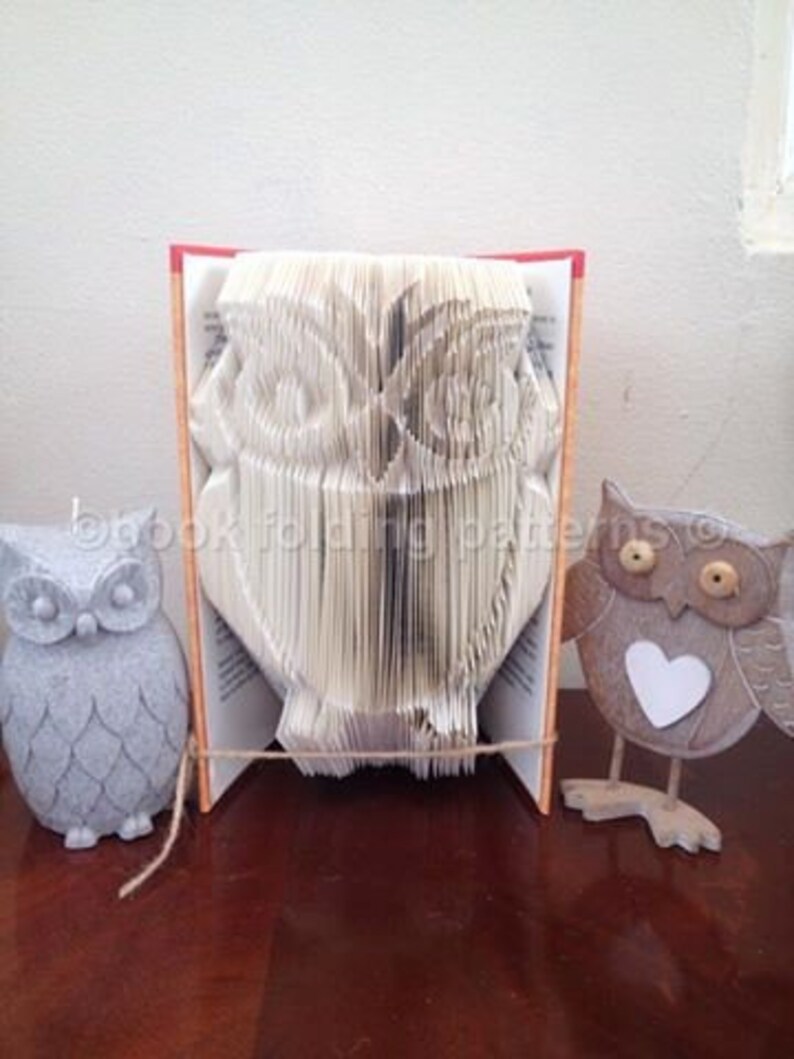 Owl book folding pattern Etsy