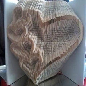 5 inverted Heart Book Folding Pattern