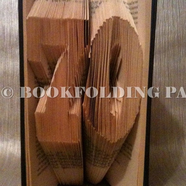 Number 70 book folding pattern