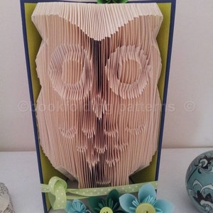 Owl book folding pattern image 1