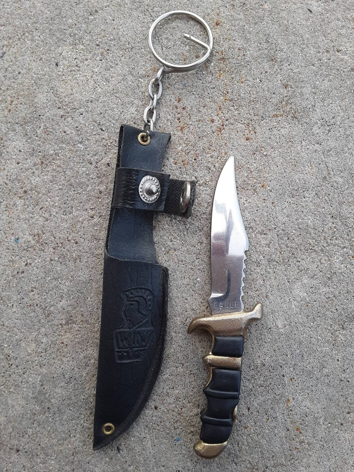 Vintage Mini EAGLE Knife With Keychain Sheath. Etsy