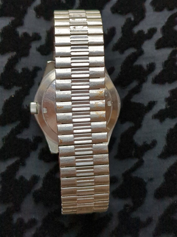 Rare vintage Mens Bulova wrist watch/Very nice co… - image 5