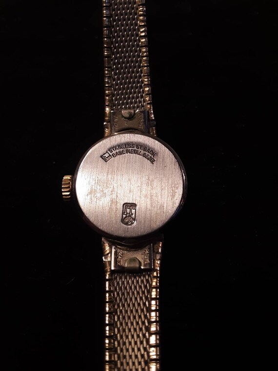 Vintage Jules Jurgensen gold tone Ladies Watch, r… - image 5