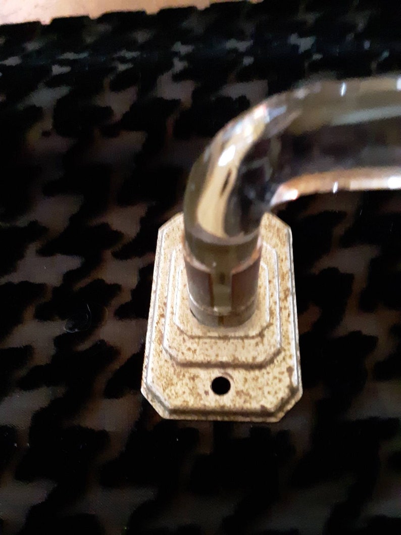 Antique Bent Clear Glass Towel Rod With Brackets. - Etsy