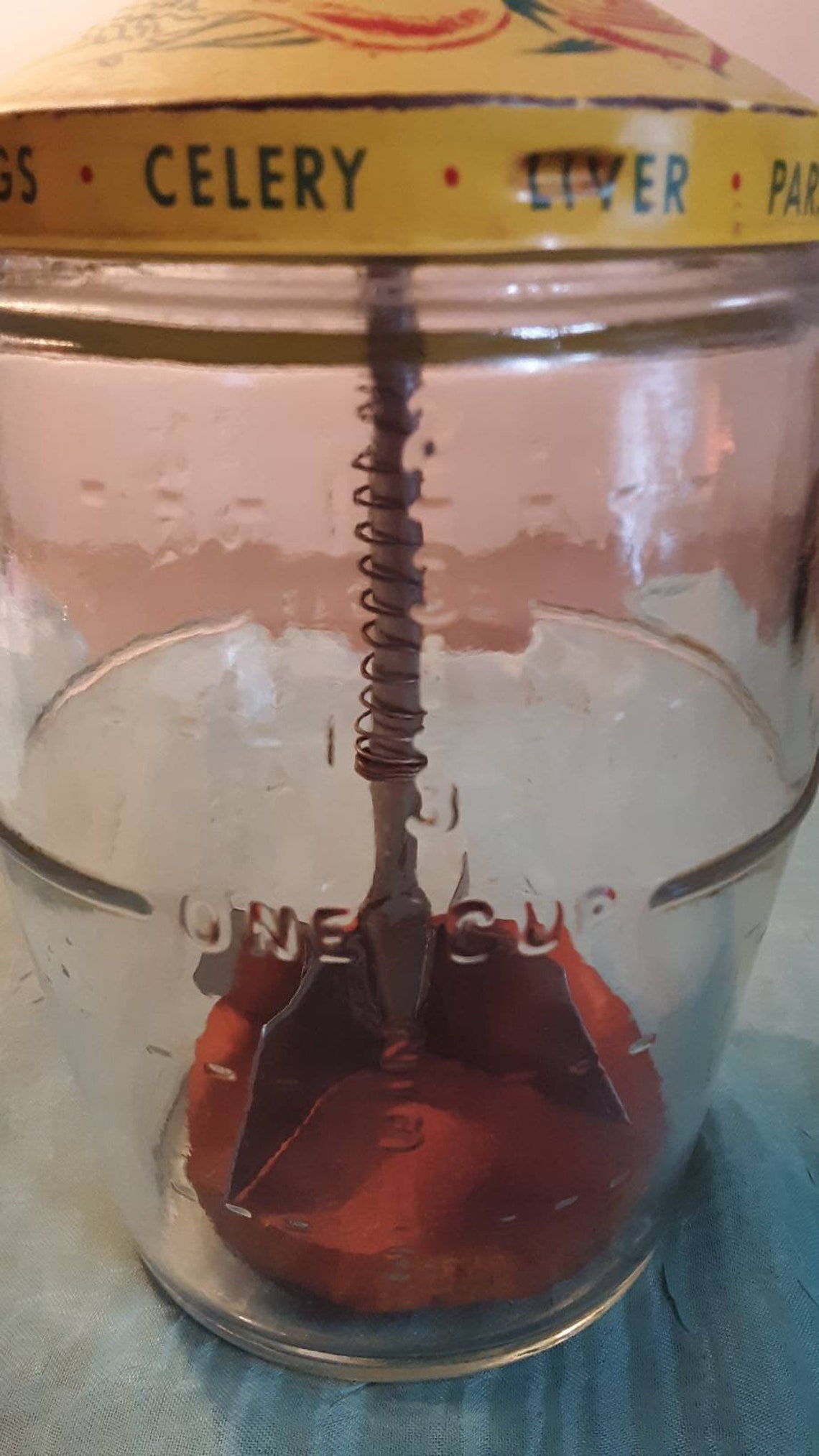 Vintage Hand Chopper/nut Chopper With Colorful Decorative Etsy