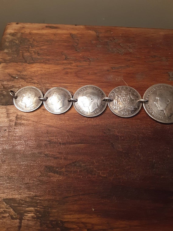 Old Vintage Australian Sterling silver Coin trenc… - image 3