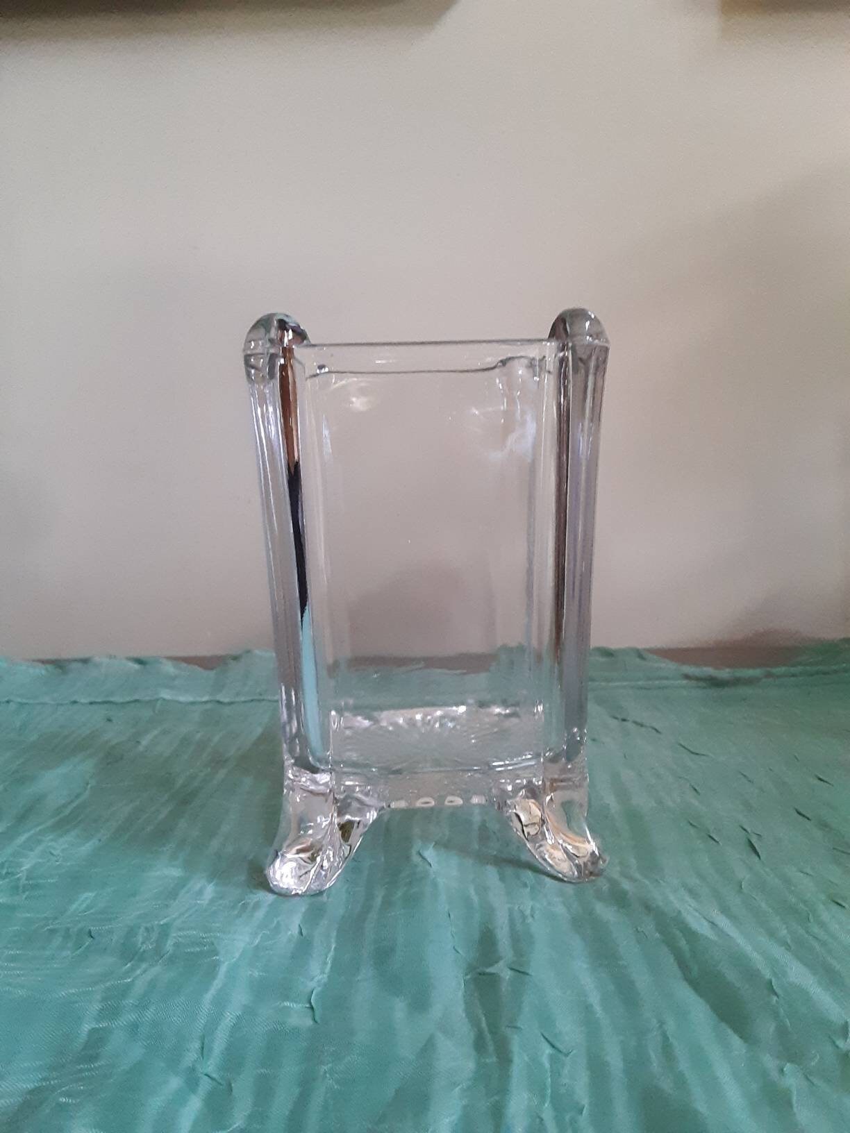 EAPG Adams Glass Co Celery/Spooner Vase/5 tall/Vaseline Etsy