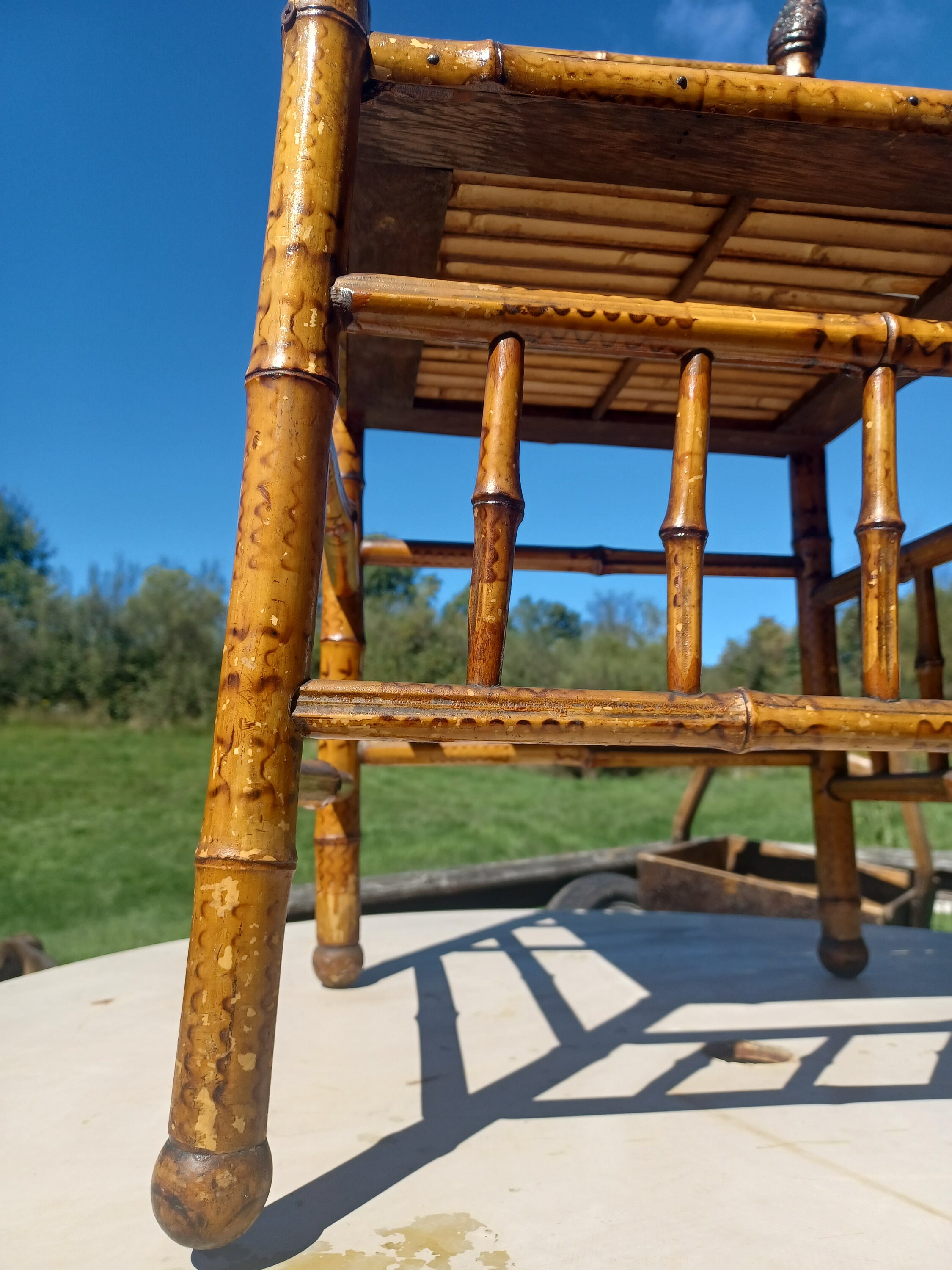 Antique Victorian Bamboo Corner Chair/great Etsy