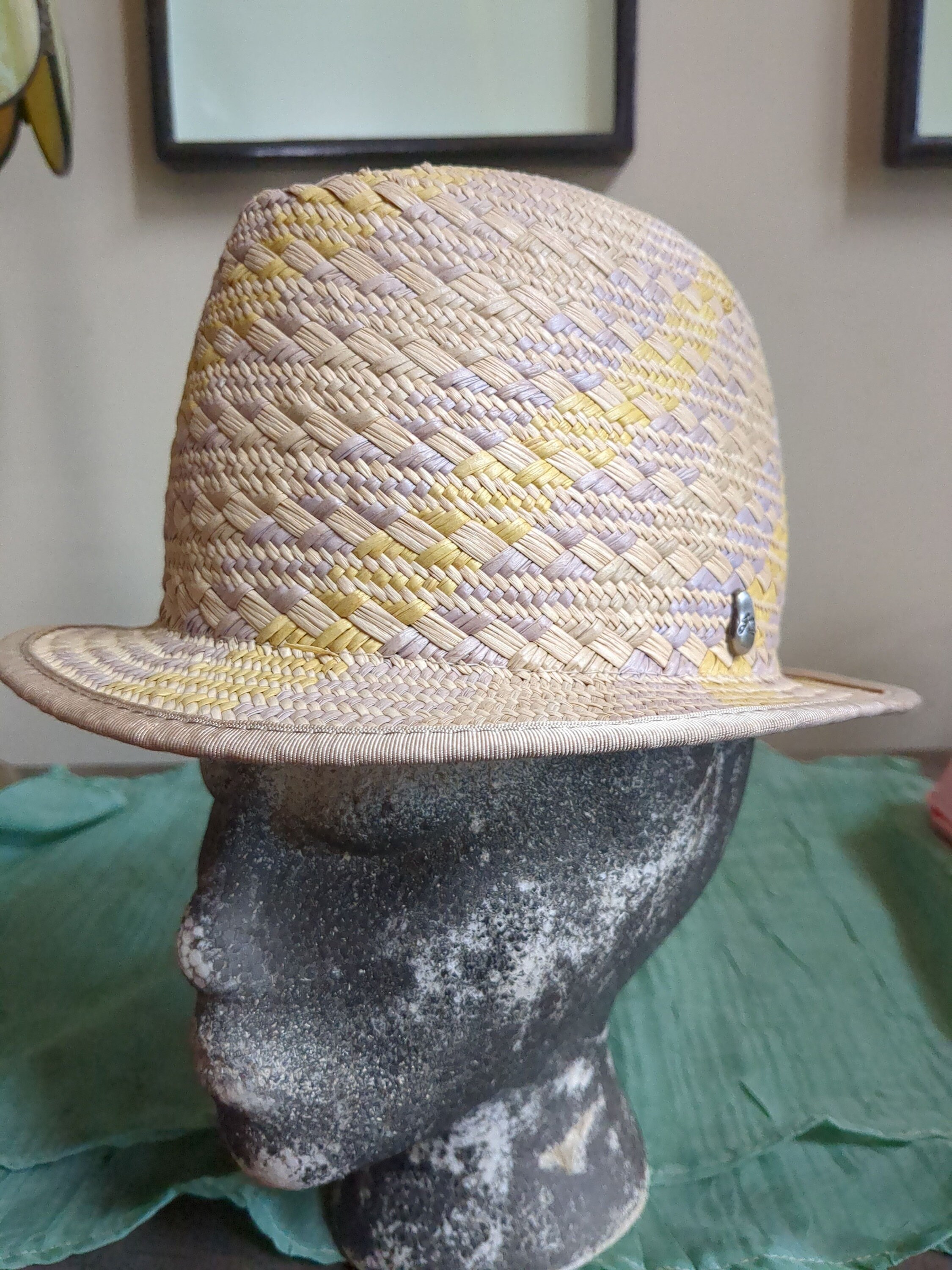 Vintage Bailey Straw Hat/pork Pie/trilby/fedora/ Mens/womens  display picture 2
