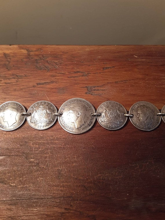 Old Vintage Australian Sterling silver Coin trenc… - image 4