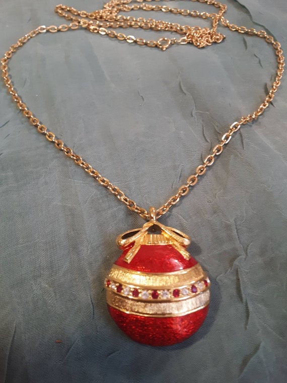 Vintage Christmas ornament necklace - image 6