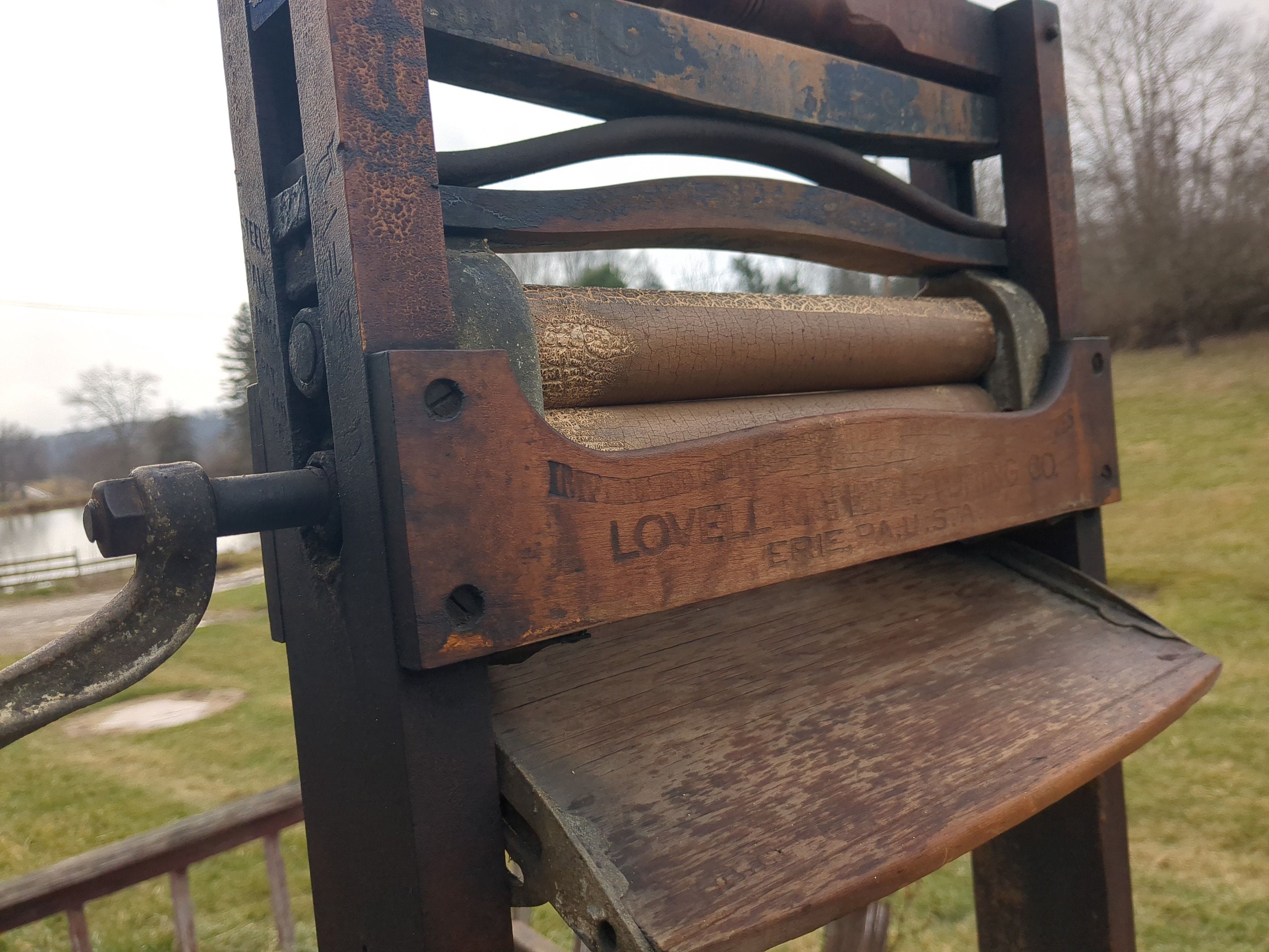 Wood Ringer Washer Antique Wooden Wringer Washer/ Double Bench/ Anchor Brand/original/no ...